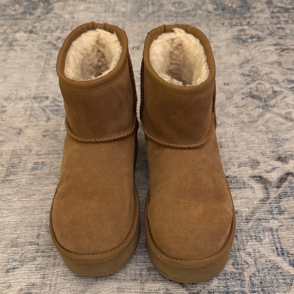 UGG Tan Shearling Lined Boots